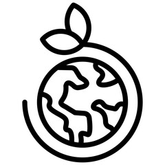 international environmental studies line icon