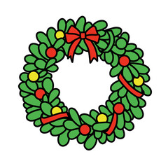 Cute Christmas Decoration Cartoon Illustration for Holiday Greeting Cards and Festive Design