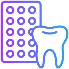 Dental medicine icon for dental, website, application, printing, document, poster design, etc