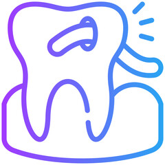 Tooth worm icon for dental, website, application, printing, document, poster design, etc