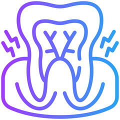 Obraz premium Gum disease icon for dental, website, application, printing, document, poster design, etc