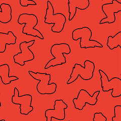 Chicken wings seamless pattern. wing chicken doodle pattern. fried chicken pattern background. Fast food background. 