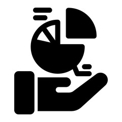 Hand Holding a Pie Chart