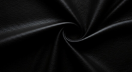 Fototapeta premium Close-Up of Black Leather Texture – Luxury Material Background for Design