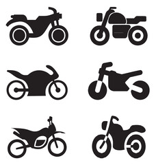 Obraz premium set of motorcycle vector image