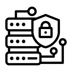 Fototapeta premium security Line Icon