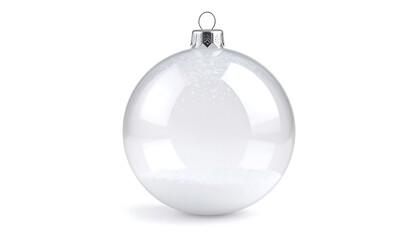 Clear Glass Christmas Ornament.