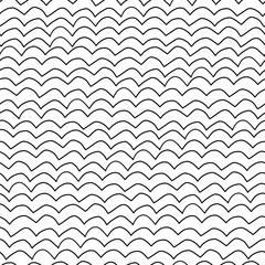 A seamless hand-drawn pattern of repeating wave-like arches in a rhythmic, scalloped flow
