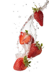 strawberry in water