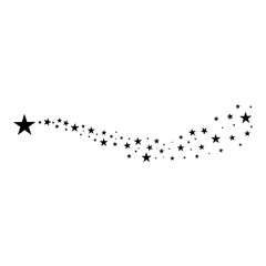 Shooting Star Trail Silhouette. Vector Illustration © Arjuna