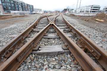 Fototapeta premium Railroad switch / turnout