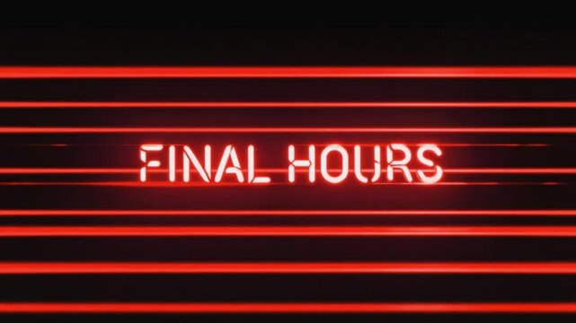 Final hours alert animation with red lights