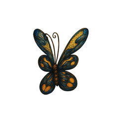 butterfly isolated on white background with pencil style