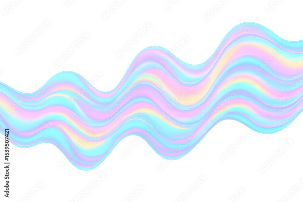 Poster pearlescent texture with ripples creating a wavy holographic pattern, ideal for backgrounds and mode