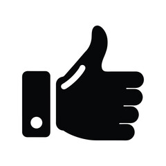 thumb up like symbol icon vector isolated on white background