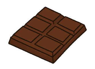 chocolate bar isolated on white