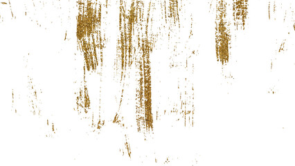 Golden paint brush stroke glittering texture.