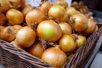 Yellow onions for sale