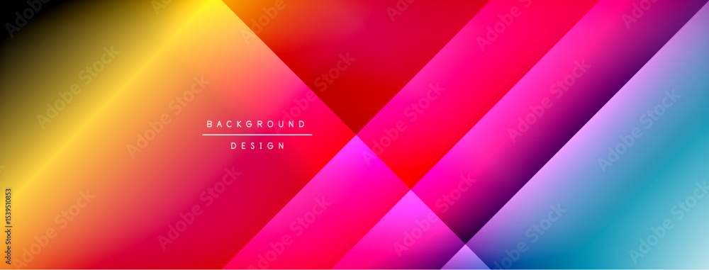 Poster Abstract gradient background. Bright colors blend, creating dynamic visual effect. Text reads background design. Minimalist, modern aesthetic.