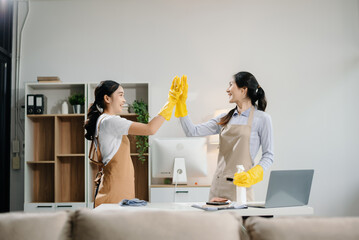 Efficient and professional housekeeping with our dynamic cleaning duo. Perfect teamwork ensures spotless cleanliness