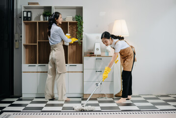 Efficient and professional housekeeping with our dynamic cleaning duo. Perfect teamwork ensures...