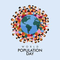 vector world population day banner template