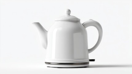 Fototapeta premium White ceramic electric kettle