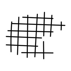 Hand Drawn Grid Shape Vector Illustration