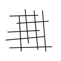 Hand Drawn Grid Shape Vector Illustration