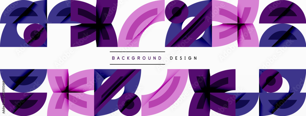 Aufkleber Abstract repeating pattern. Purple, pink hues create modern design. Simple shapes offer visual interest, background element.