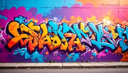 Colorful Graffiti Wall Art.