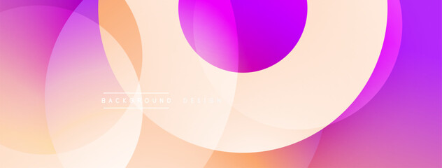 Abstract colorful layers create dynamic visual effect. Soft gradients blend, forming modern background design. Smooth shapes overlap, suggesting movement.
