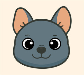 Happy Cute Dogs vector minimalist