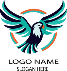 Flying Eagle logo icon vector .