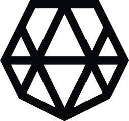 Abstract Geometric Hexagon Shape Design  Modern Minimalist Line Art Illustration