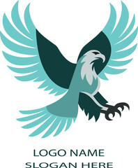 Obraz premium Flying Eagle logo icon vector .