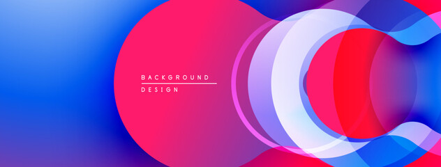 Fototapeta premium Abstract vibrant layers create flowing shapes. Blue, pink, purple hues blend seamlessly. Modern design element for backgrounds.