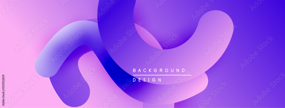 Poster Abstract fluid shapes, purple hues, gradient background. Modern design element for digital projects. Smooth curves create dynamic composition.