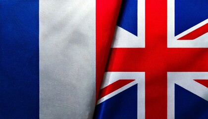 イギリスとフランスの国旗。(UK flag and France flag.)
