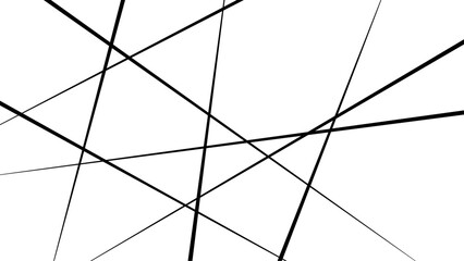Random geometric line pattern on a transparent background. Random chaotic lines abstract geometric patterns of modern design.