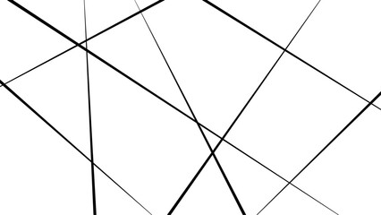 Random geometric line pattern on a transparent background. Abstract black random chaotic liens with many squares and triangles shape background. 
