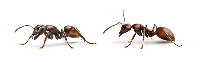 Red wood ant. wood ant isolated on white