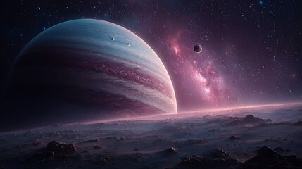 Distant cosmic planets view