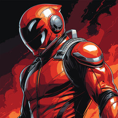 super hero costume illustration vector art