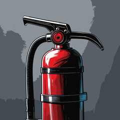 fire extinguisher vector art illustration