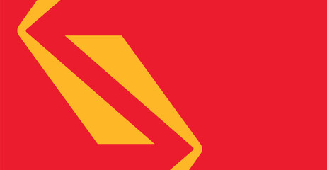 Bold Red Backdrop with Intersecting Golden Shapes, Modern Abstract Design with Dynamic Angles and Rich Textures, Ideal for Graphic Design or Modern Visual Concepts