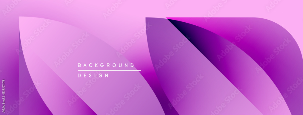 Poster Abstract pink background. Overlapping layers create dynamic visual effect. Modern design suitable for various projects.