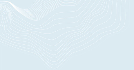 Subtle Light Blue Gradient Background with Flowing White Lines Creating an Abstract Topographic Effect for Minimalist Design and Modern Backdrop