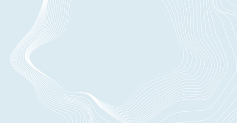 Minimalist Light Blue Gradient with Wavy White Lines - Aesthetic Background for Modern Designs, Calm and Serene Visuals for Digital Projects, and Simple Elegant Texture