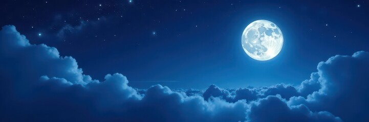 Serene moonlit night, stars gleam through wispy clouds , astronomy, night sky, white